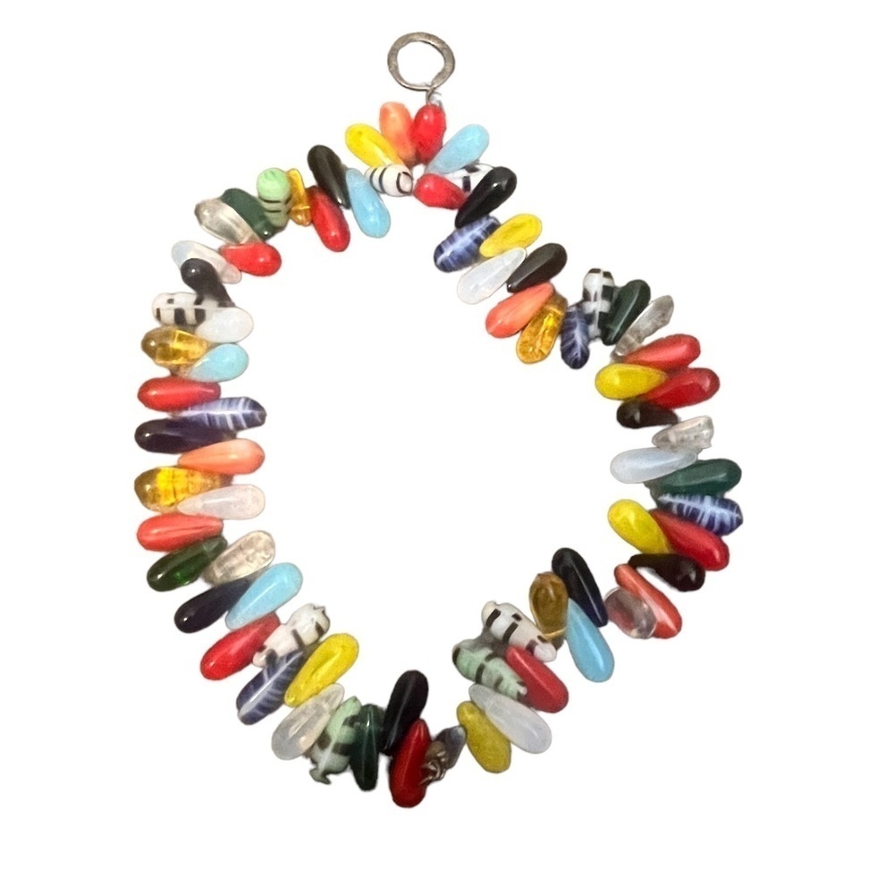 Collectible Czech Glass Wedding Beads Necklace - Bulb Shape